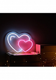 Double Heart - LED Neon Sign
