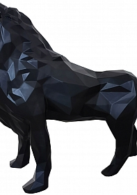 OHNO Home Decor - Fyberglass Sculpture Lion - Black