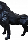 OHNO Home Decor - Fyberglass Sculpture Lion - Black