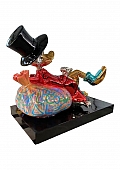 OHNO Home Decor - Fyberglass Sculpture Duck with Money Bag - Multicolor