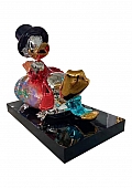 OHNO Home Decor - Fyberglass Sculpture Duck with Money Bag - Multicolor
