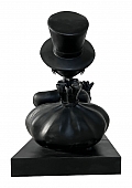OHNO Home Decor - Fyberglass Sculpture Duck with Money Bag - Black