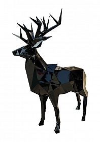 OHNO Home Decor - Fyberglass Sculpture Deer - Black