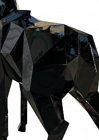 OHNO Home Decor - Fyberglass Sculpture Deer - Black