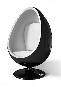 OHNO Furniture York - Egg Lounge Chair - Black, White