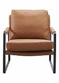 OHNO Furniture Denver - Leather Look Lounge Chair - Brown
