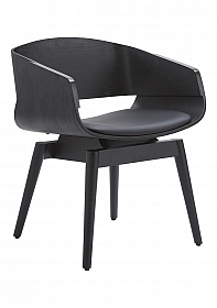 OHNO Furniture Memphis - Round Wooden Office Chair - Black