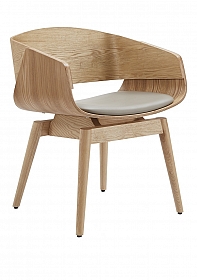 OHNO Furniture Memphis - Round Wooden Office Chair - Natural