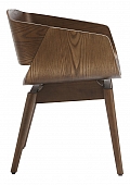 OHNO Furniture Memphis - Round Wooden Office Chair - Walnut