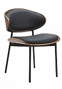 OHNO Furniture Milton - Wooden Dining Chair with Leather - Black