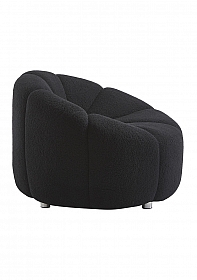 OHNO Furniture Mirabel - Round Teddy Armchair - Black