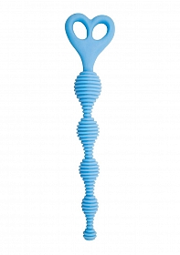 Climax Anal Anal Beads Silicone Stripes - Blue