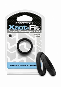 #10 Xact-Fit Cockring 2-Pack - Black