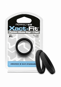 #11 Xact-Fit Cockring 2-Pack - Black