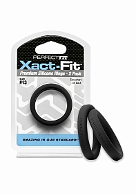 #13 Xact-Fit Cockring 2-Pack - Black