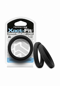 #21 Xact-Fit Cockring 2-Pack - Black
