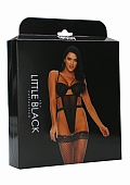 A Sheer Thing - Nightgown with Suspender Straps and Tights - S